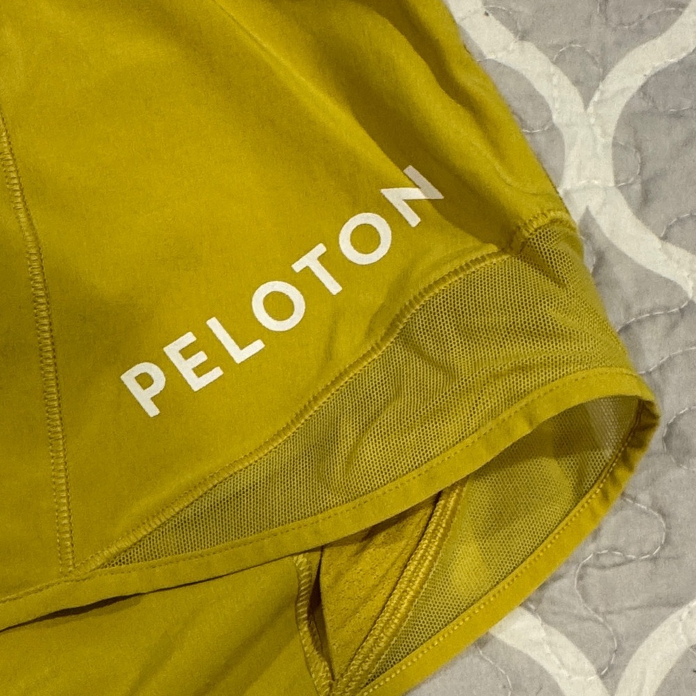 Peloton Women's Athletic Gold Shorts - Picture 2 of 5